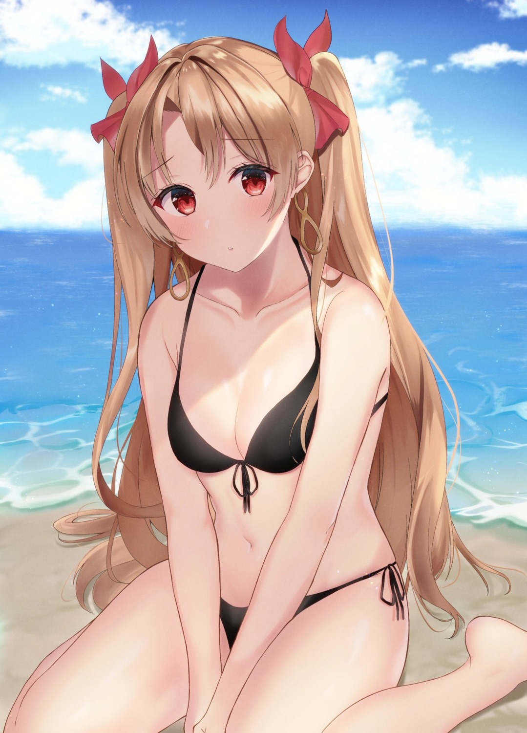 bikini ereshkigal_(fate/grand_order) fate/grand_order jpeg_artifacts mashiron_(mashiron8) swimsuits