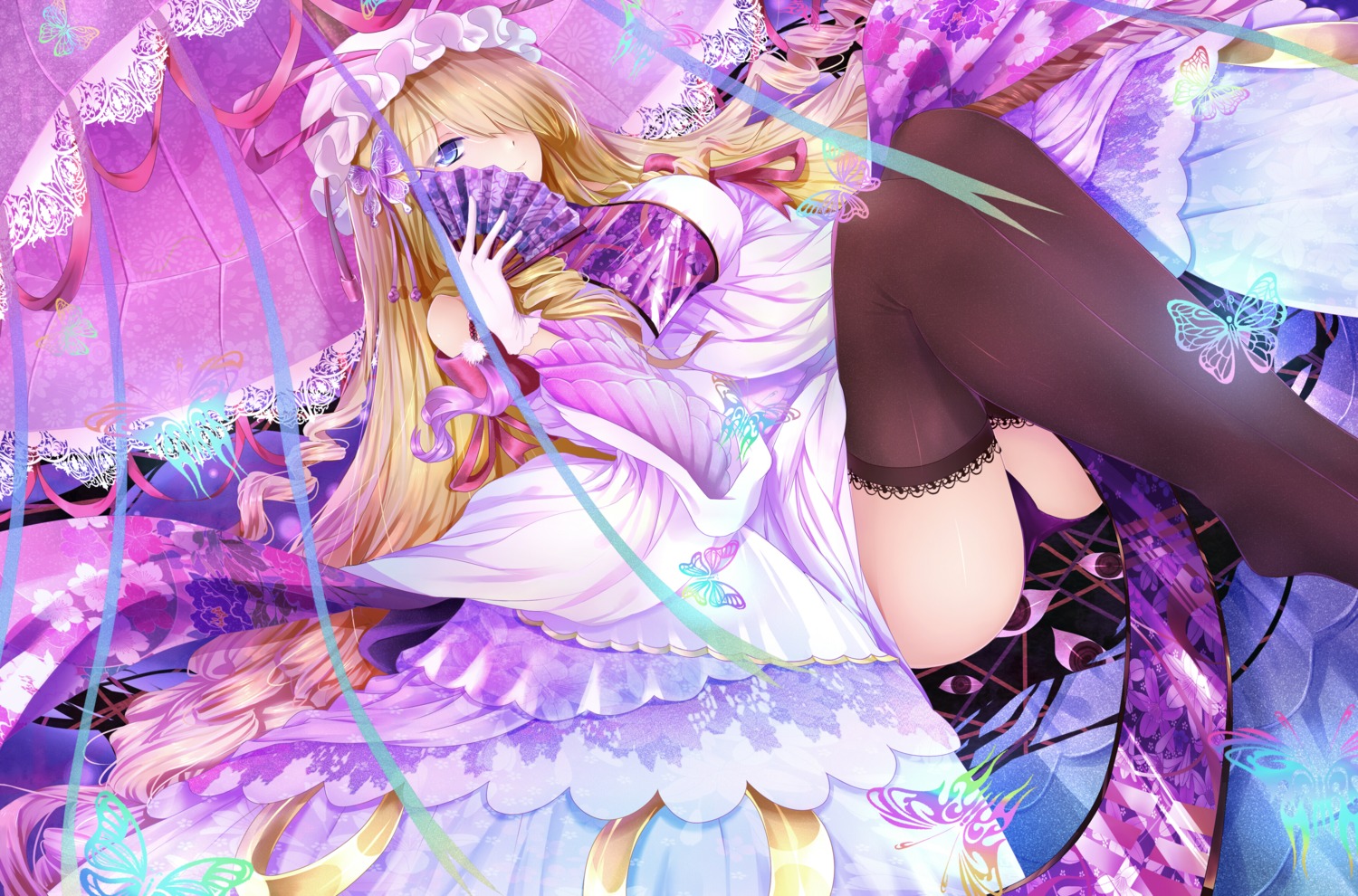 cameltoe pantsu thighhighs touhou xuanlin_jingshuang yakumo_yukari