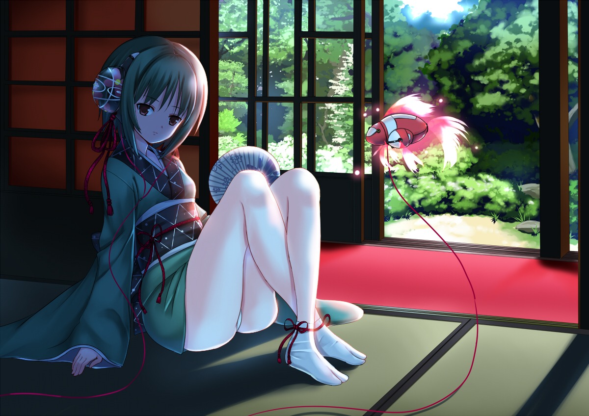 headphones koi pantsu yukata