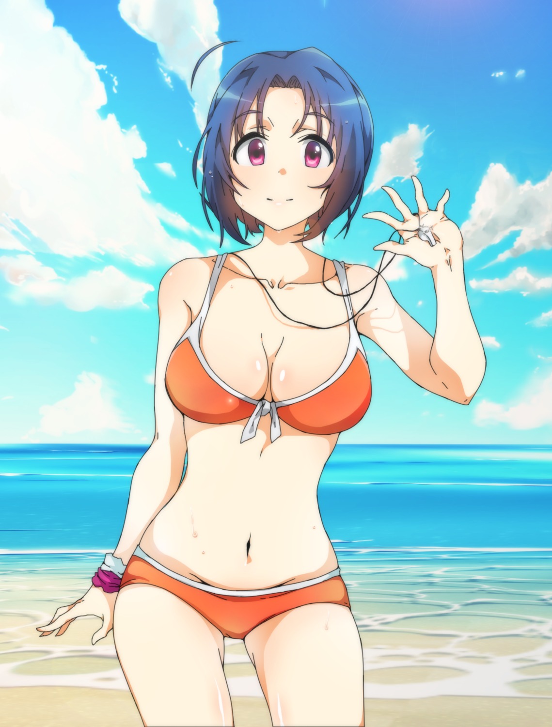 bikini cleavage miura_azusa sidarim swimsuits the_idolm@ster