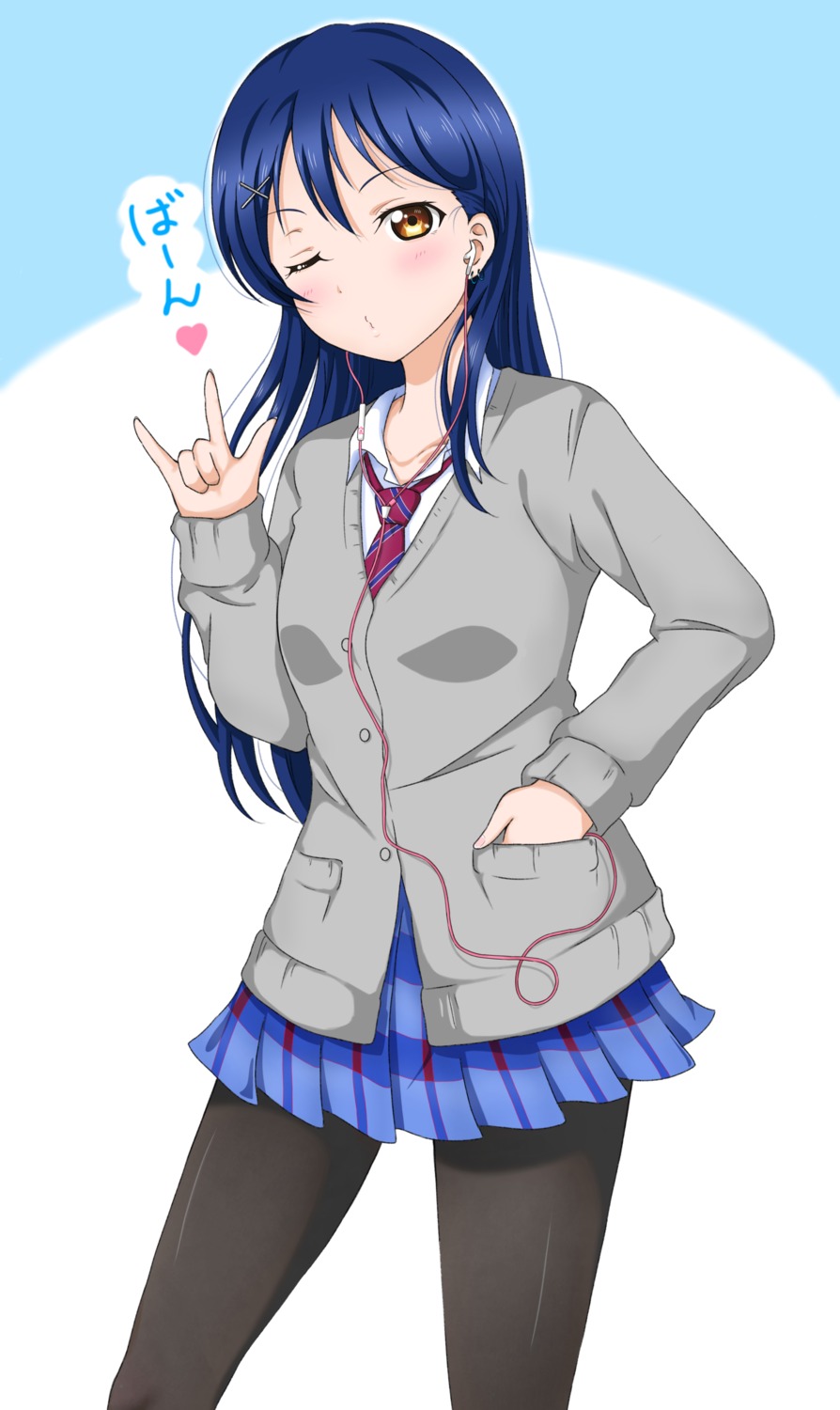 love_live! nishigouto_no_hito pantyhose seifuku sonoda_umi sweater