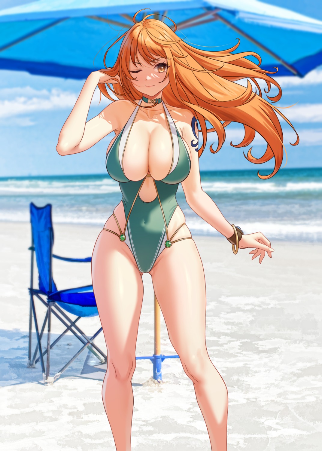 nami one_piece solar_(happymonk) swimsuits