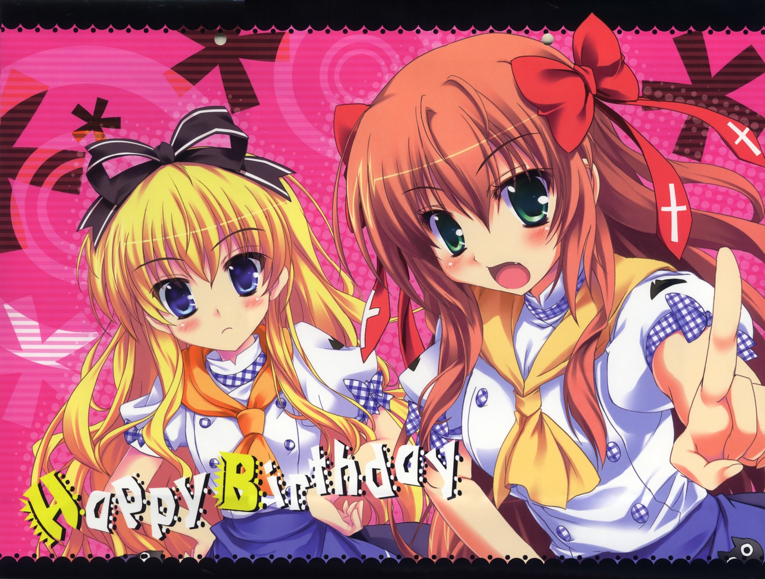 happy_birthday maruchan mayoi_neko_overrun serizawa_fumino umenomori_chise