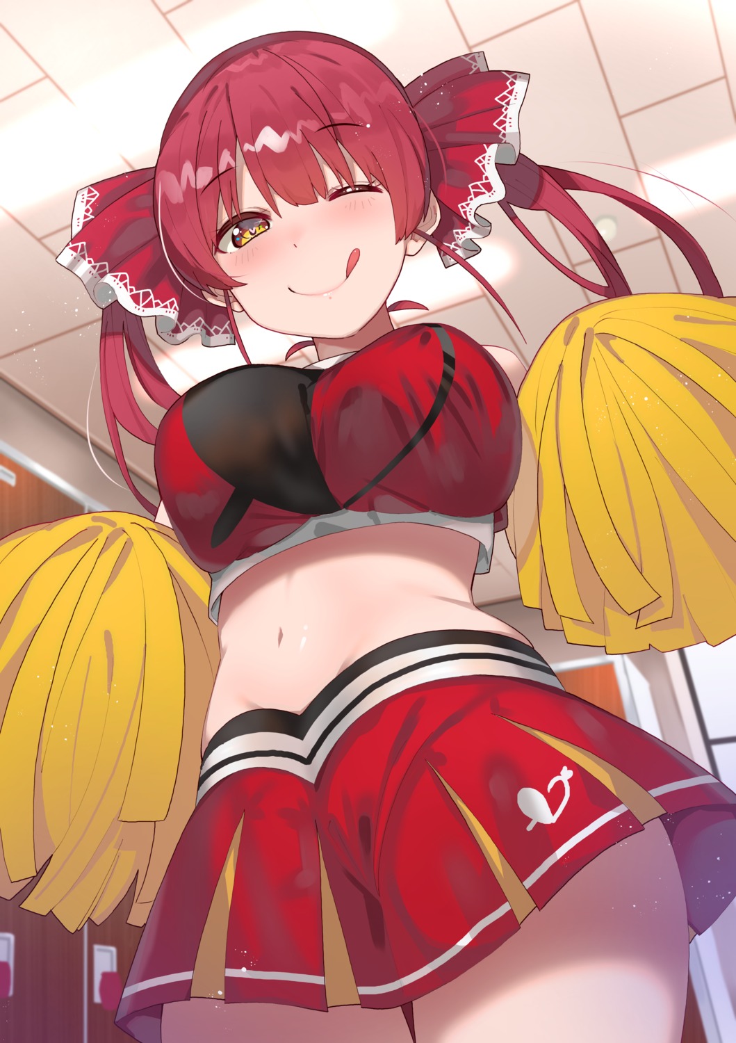 cheerleader hololive houshou_marine tonari_no_kai_keruberosu