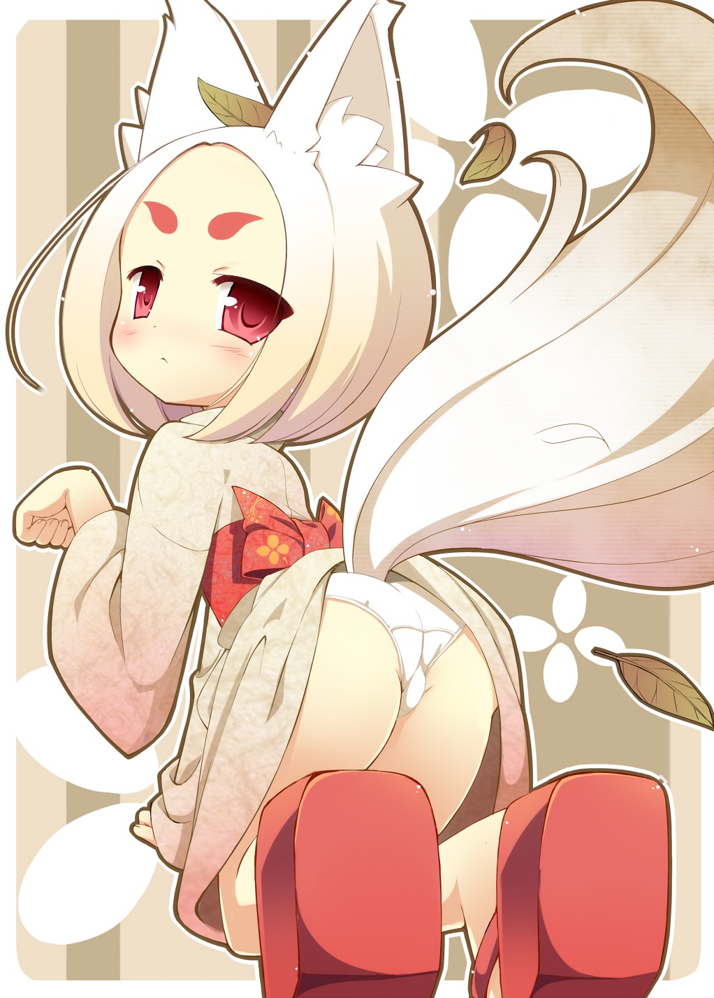 animal_ears kitsune loli masaki_(machisora) pantsu tail