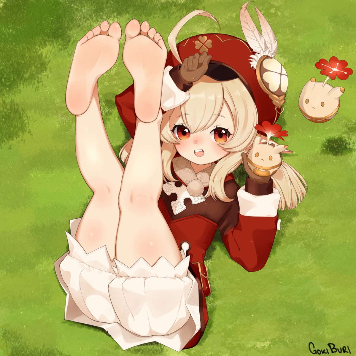 bloomers feet genshin_impact goki_buri klee loli pointy_ears