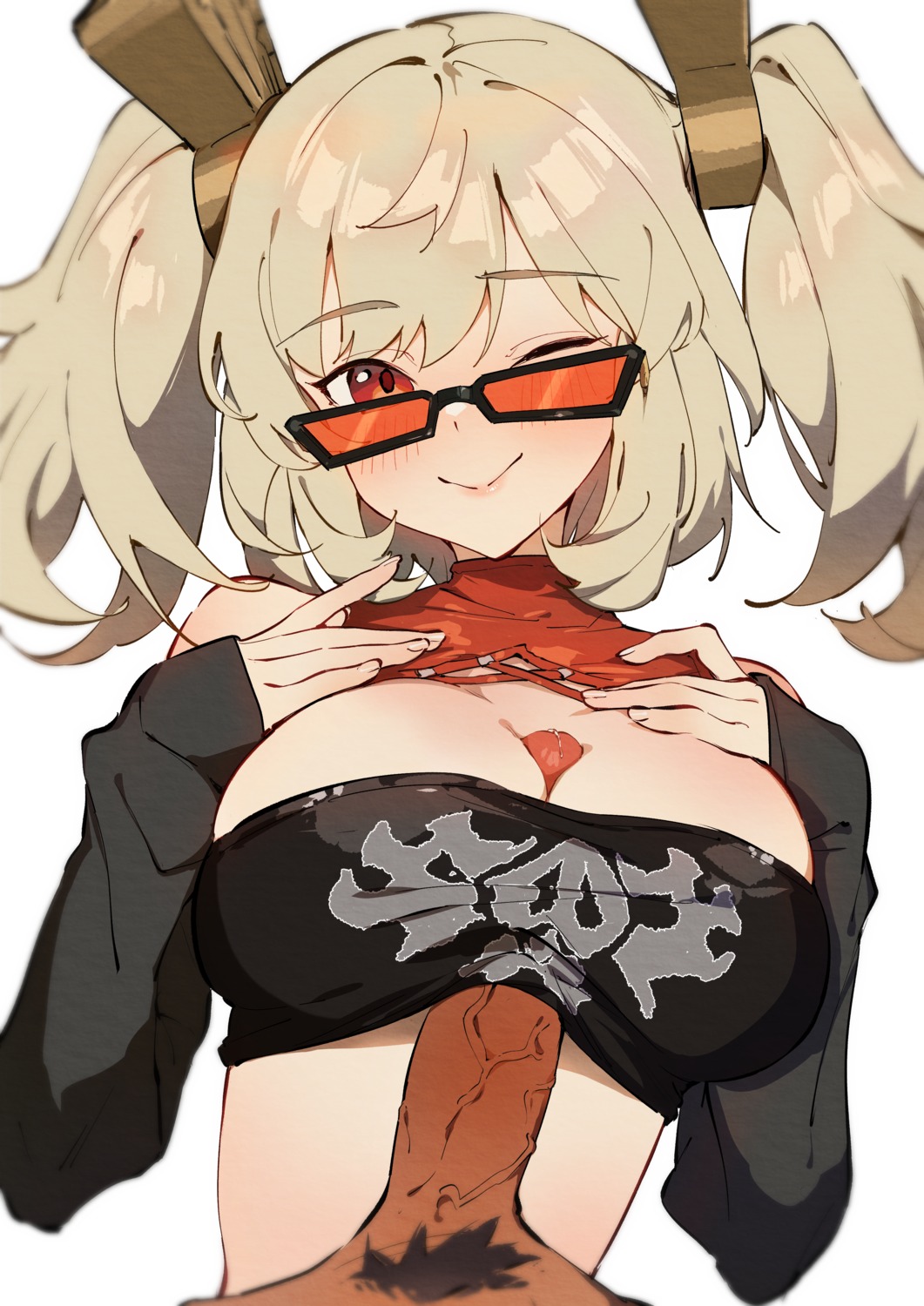 breast_hold burnice_white megane nashidrop no_bra paizuri penis uncensored zenless_zone_zero