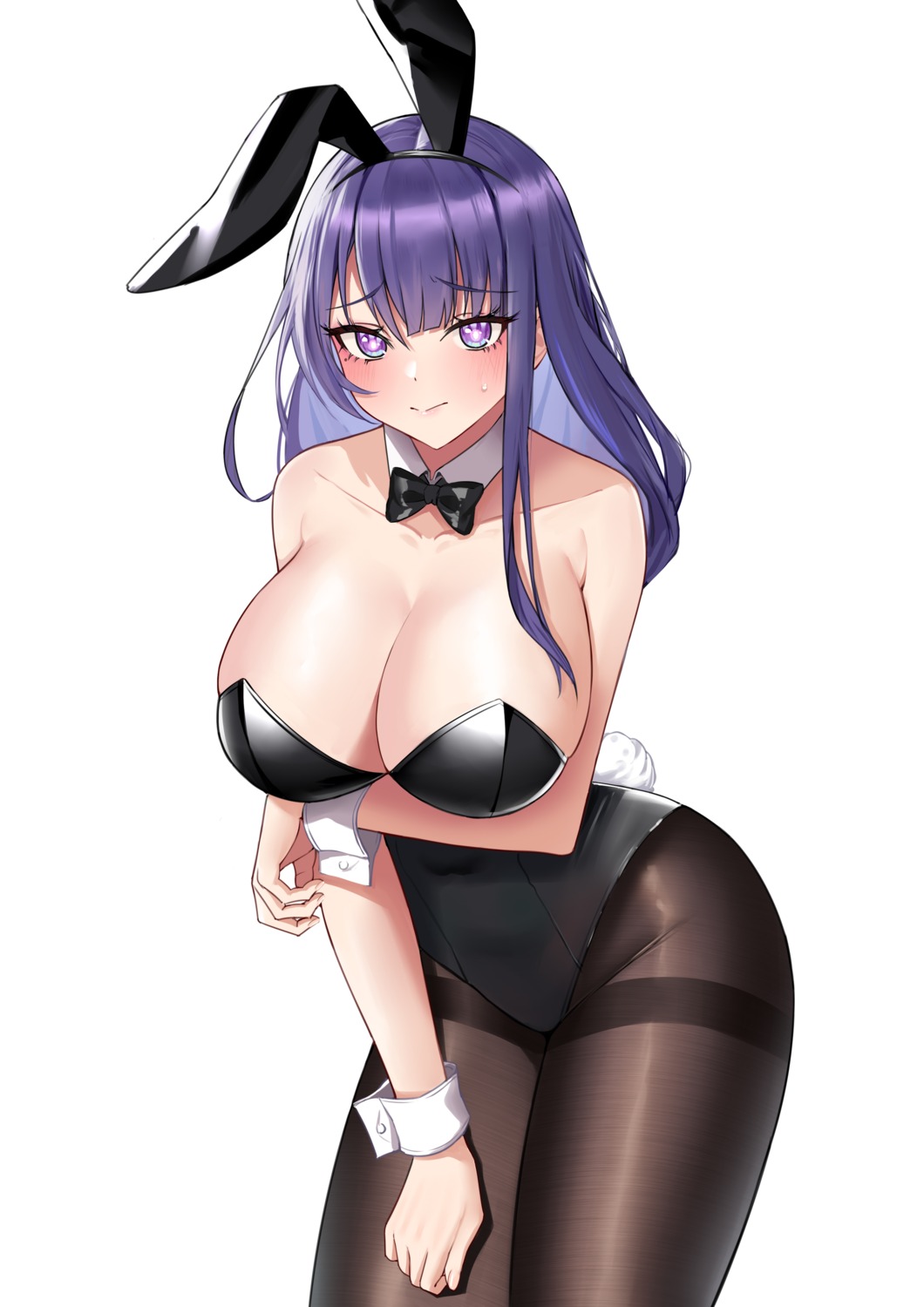 animal_ears bunny_ears bunny_girl genshin_impact kirin3145 no_bra pantyhose raiden_shogun tail