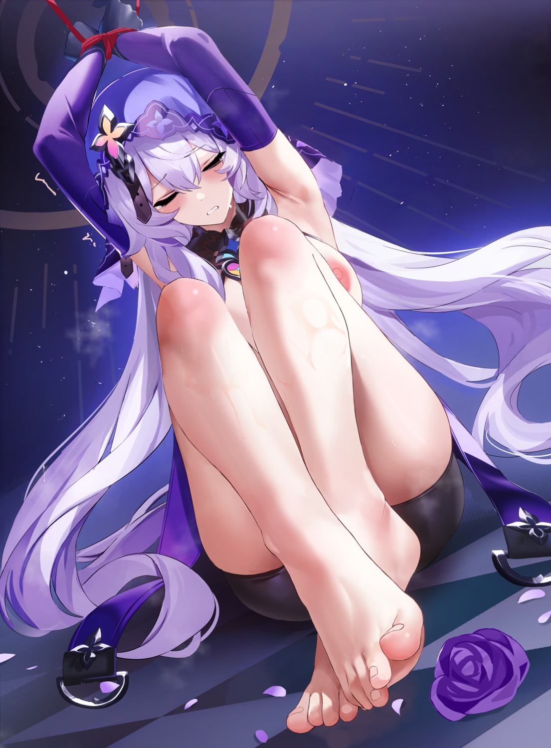 black_swan_(honkai:_star_rail) bondage breasts fantongjun feet honkai:_star_rail nipples no_bra