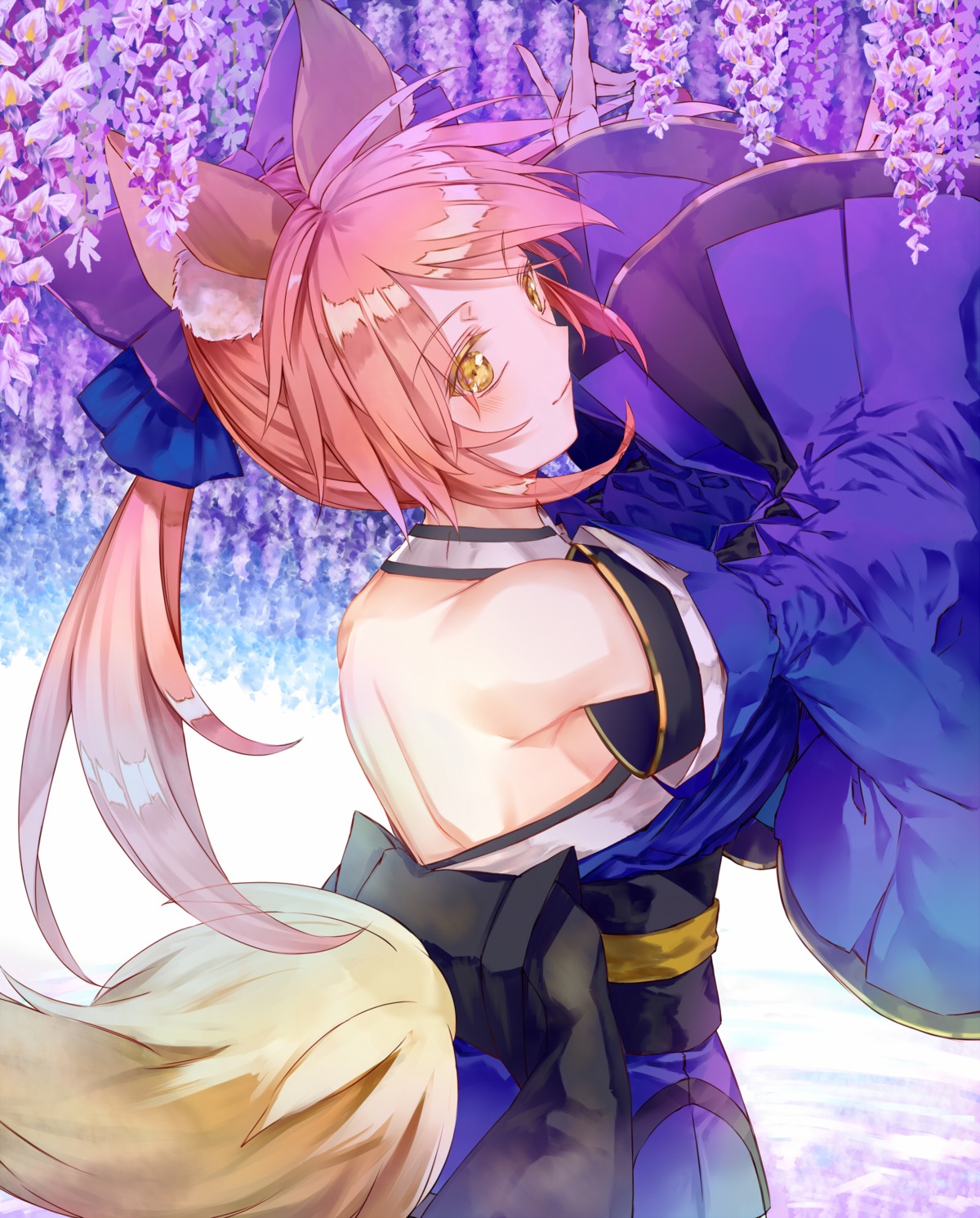 animal_ears fate/grand_order japanese_clothes saijou_haruki tail tamamo_no_mae