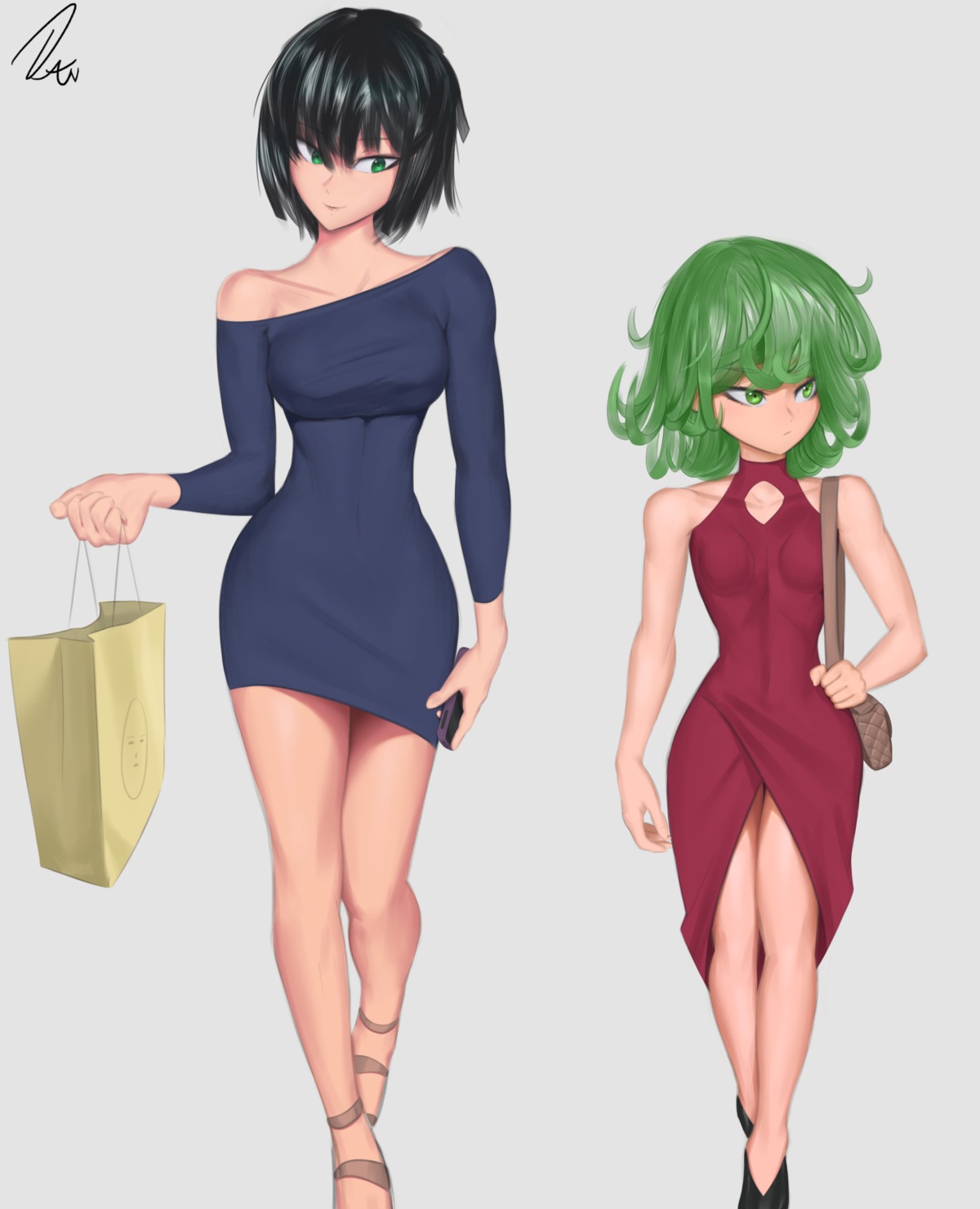 anonimous31 dress fubuki_(one_punch_man) one_punch_man tatsumaki_(one_punch_man)