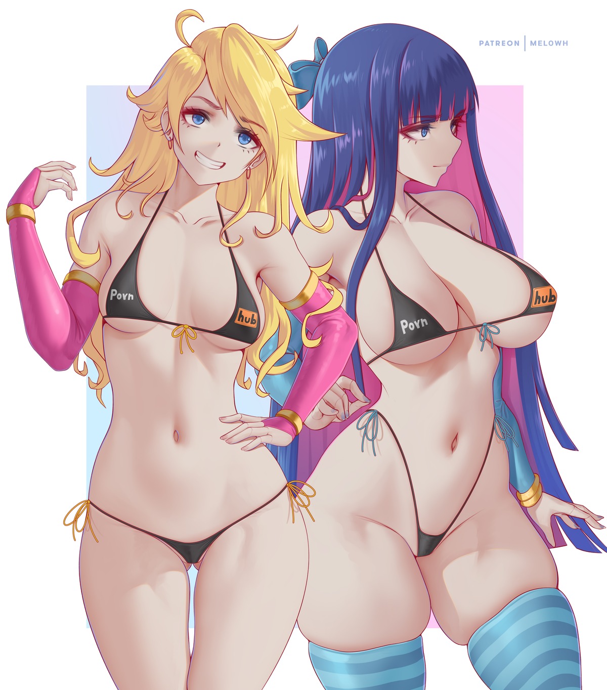 areola bikini melowh panty panty_&_stocking_with_garterbelt stocking swimsuits thighhighs thong