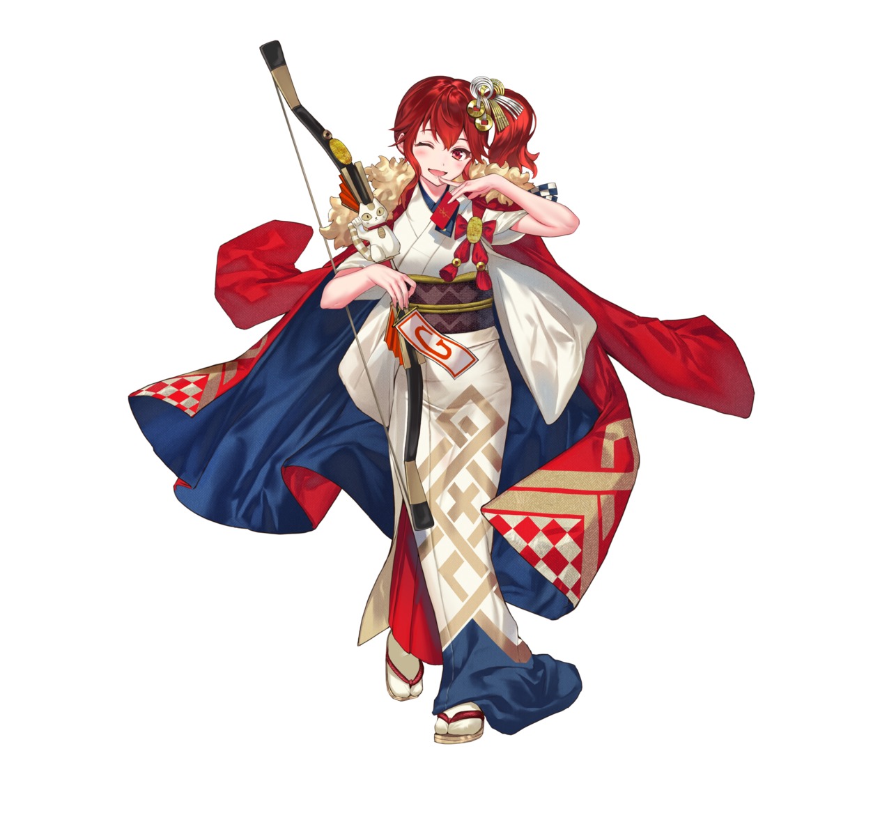 anna_(fire_emblem) fire_emblem fire_emblem_heroes hanekoto kimono neko nintendo weapon