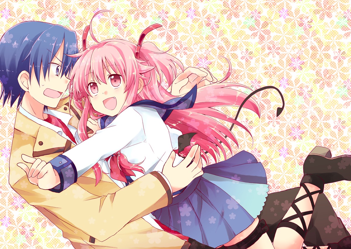 angel_beats! hinata_hideki kousetsu seifuku tail yoshioka_yui