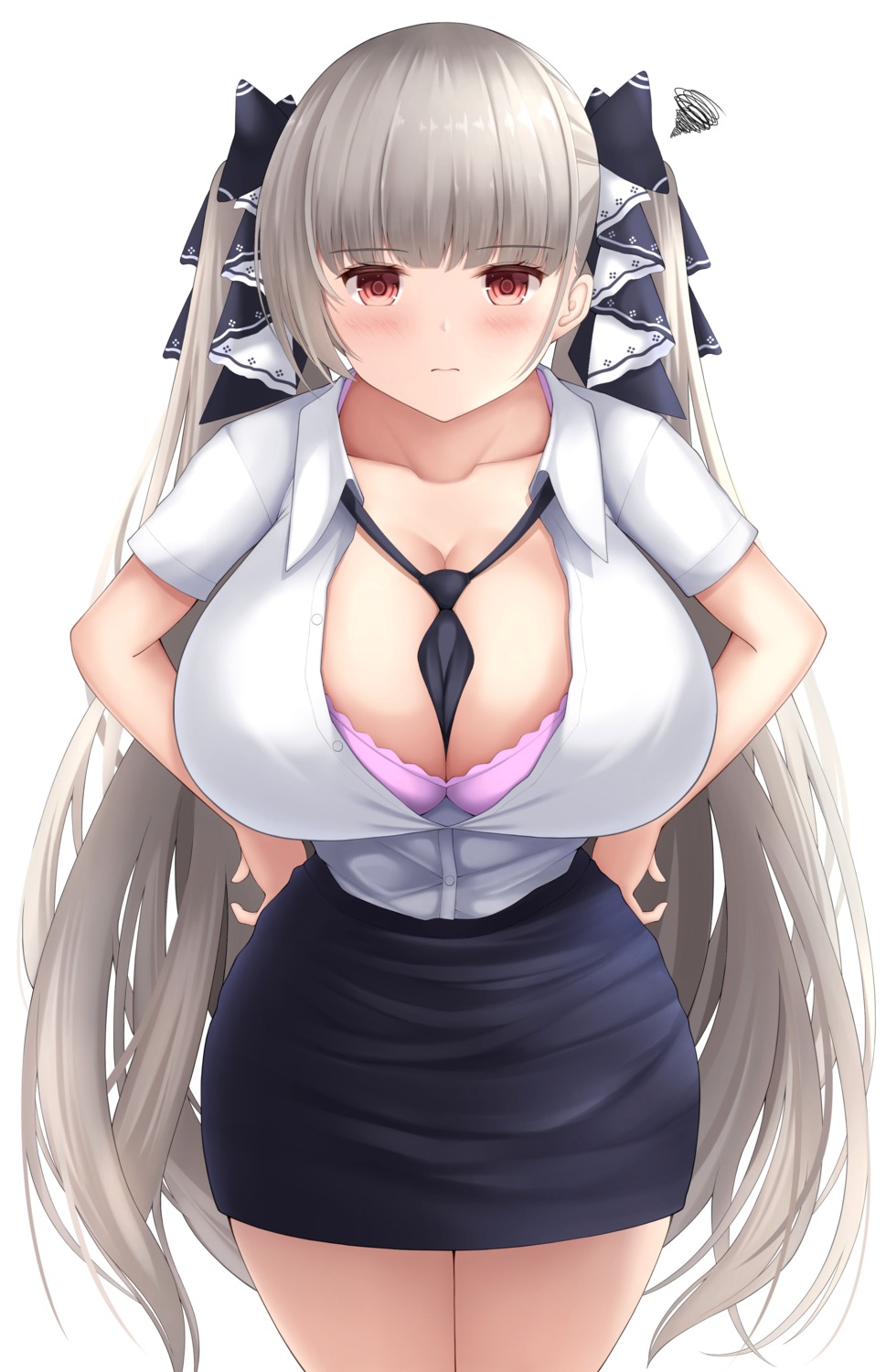 azur_lane bra dress_shirt formidable_(azur_lane) gintokyhenry open_shirt