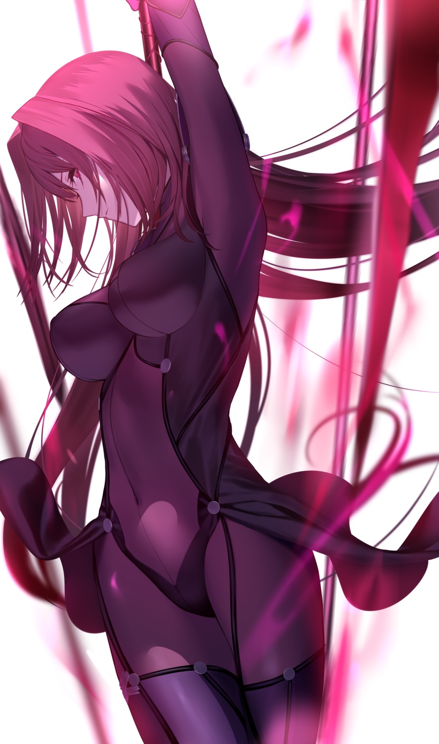 bodysuit fate/stay_night mashima_saki_(mashimasa) scathach_(fate/grand_order) weapon