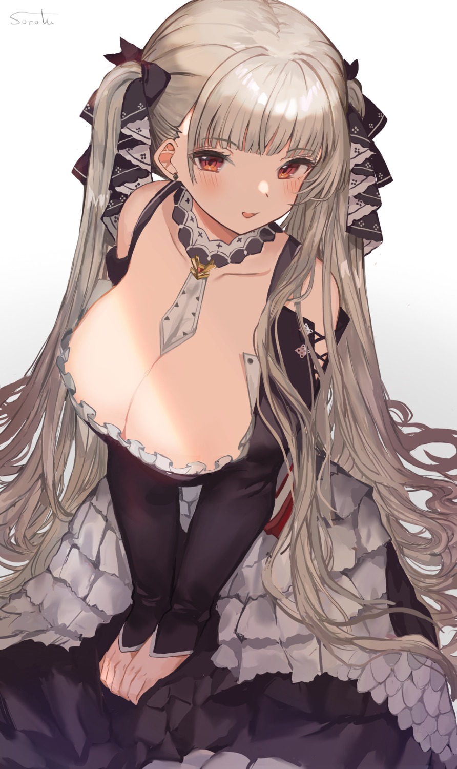 azur_lane formidable_(azur_lane) gothic_lolita lolita_fashion no_bra sorotu