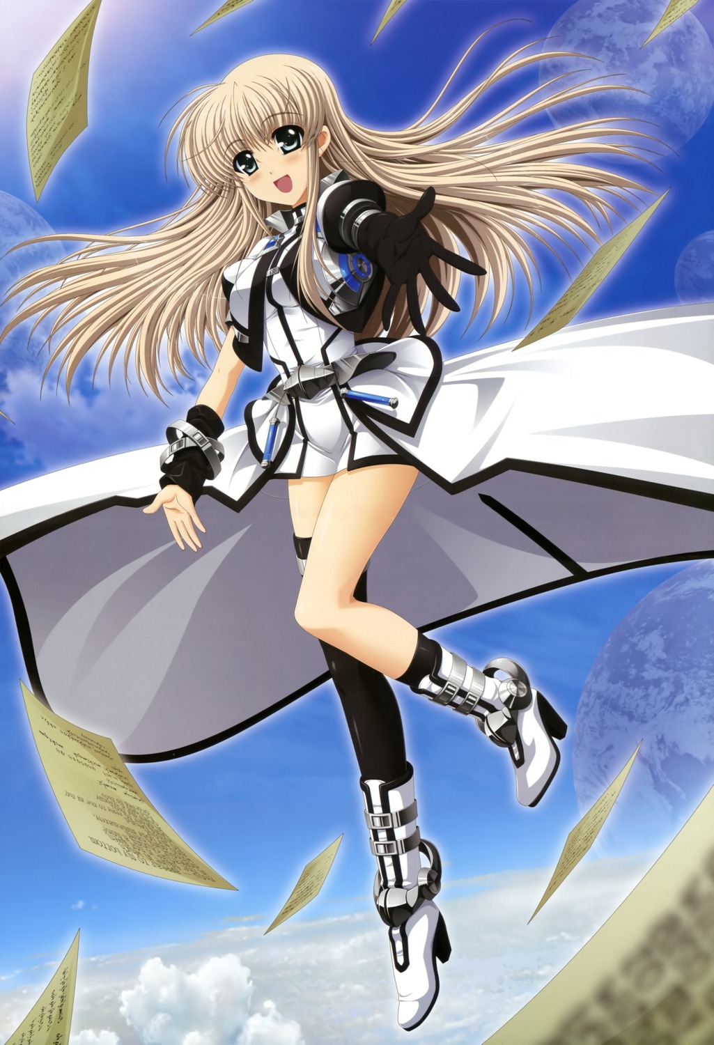 heels higa_yukari lily_strosek mahou_senki_lyrical_nanoha_force mahou_shoujo_lyrical_nanoha thighhighs