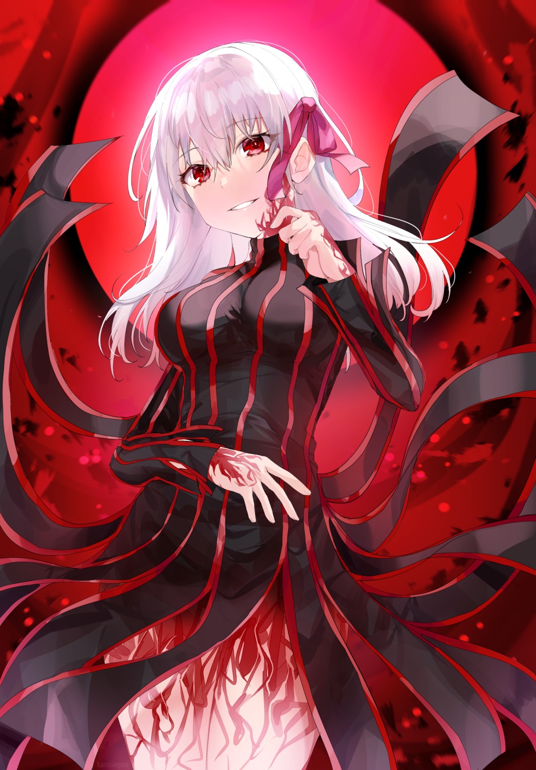 dark_sakura dress fate/stay_night fate/stay_night_heaven's_feel kanniiepan matou_sakura skirt_lift tattoo