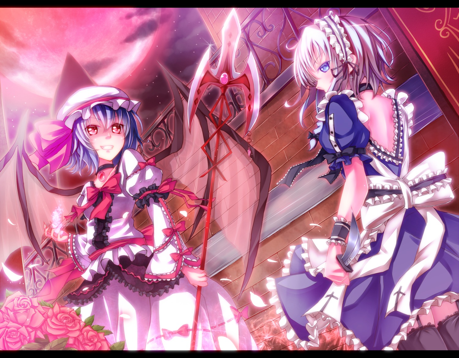 dabadhi izayoi_sakuya remilia_scarlet touhou wings