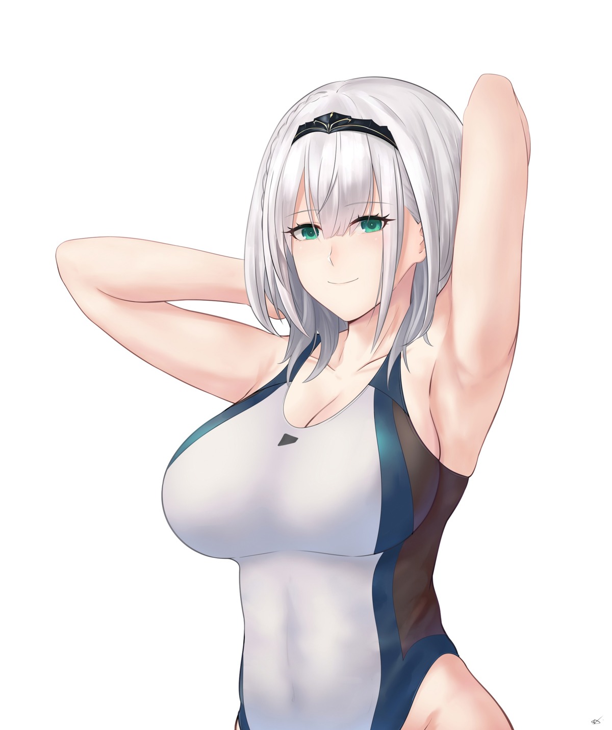 cleavage hololive sateridas shirogane_noel swimsuits