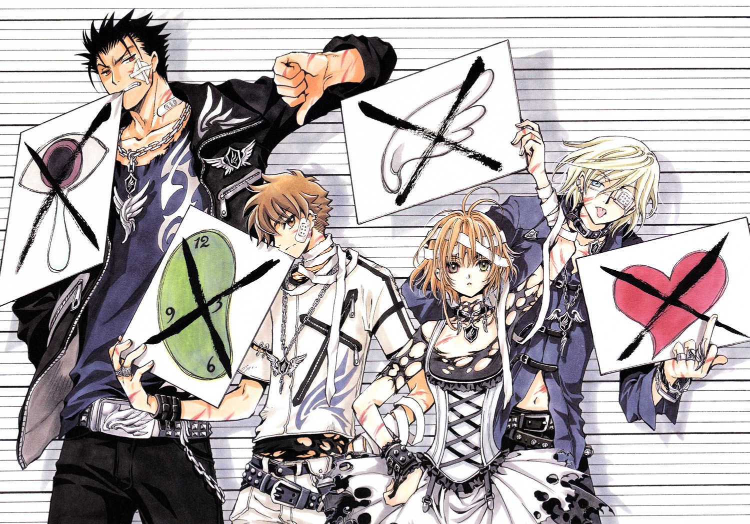 clamp fai_d._flourite kinomoto_sakura kurogane li_syaoran tsubasa_reservoir_chronicle