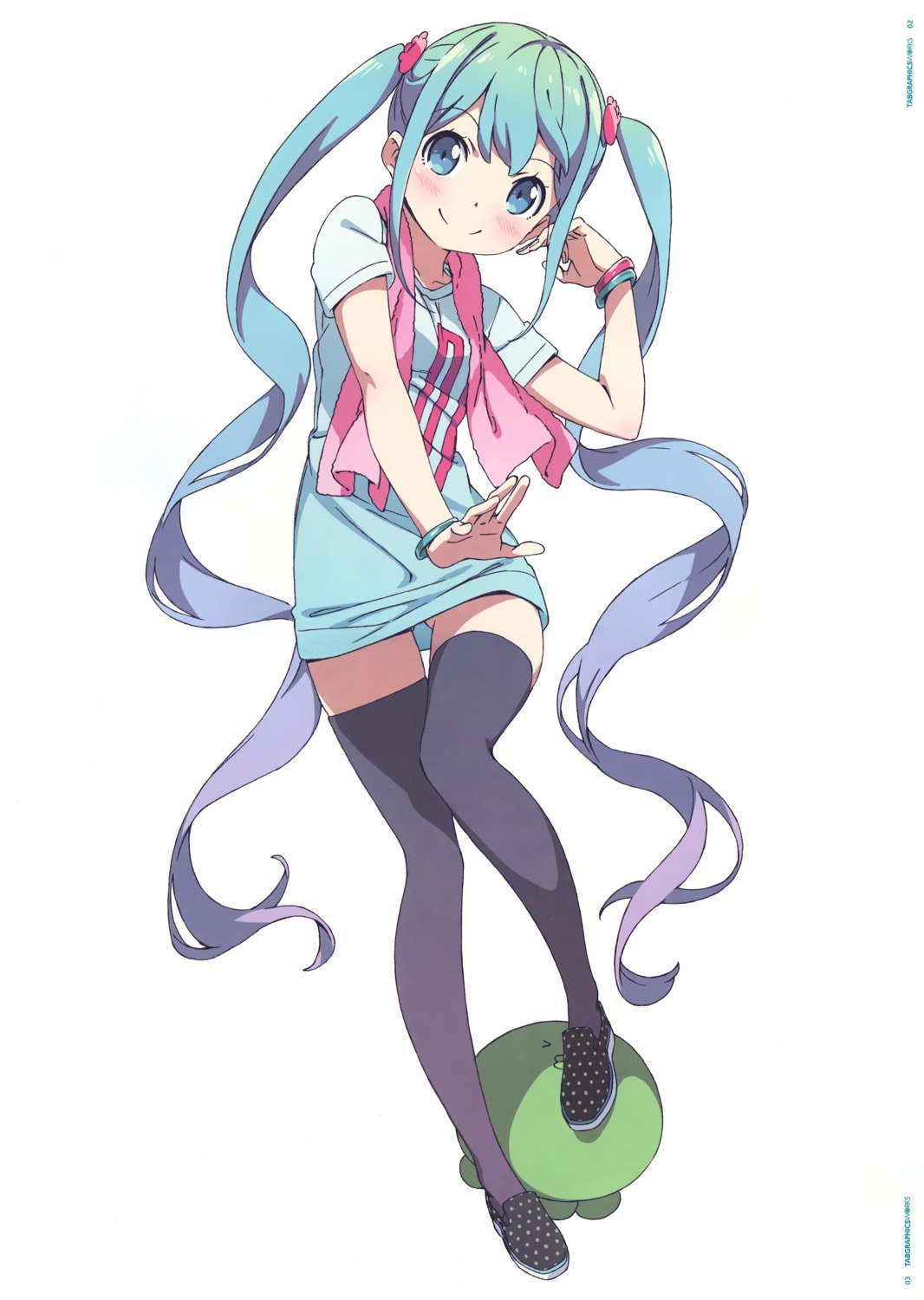 dress fixed hatsune_miku kanzaki_hiro tabgraphics thighhighs vocaloid