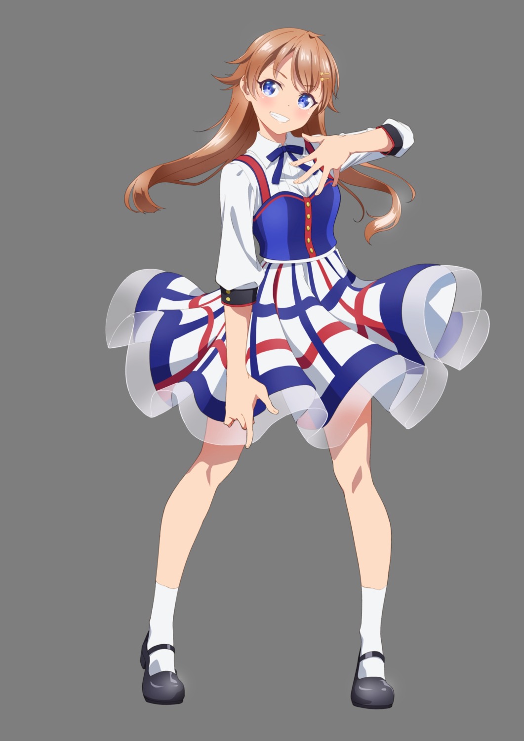 nabatame_haru see_through shine_post skirt_lift transparent_png uniform