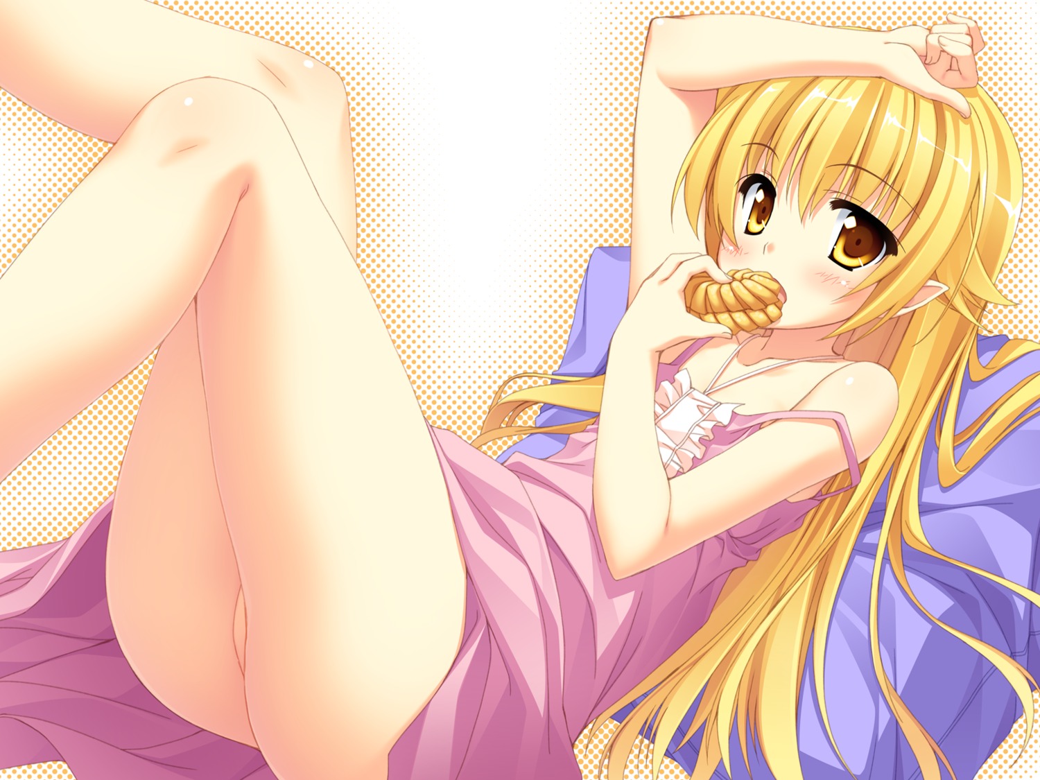 bakemonogatari hinata_nao loli monogatari_(series) nopan oshino_shinobu wallpaper