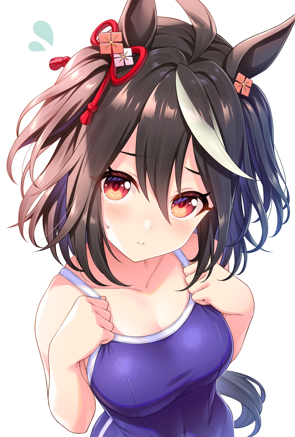 animal_ears kitasan_black_(umamusume) school_swimsuit swimsuits tail tomo_(tmtm_mf_mf) uma_musume_pretty_derby