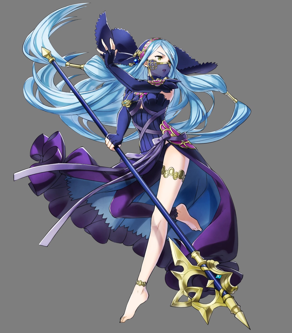 aqua_(fire_emblem) dress fire_emblem fire_emblem_heroes fire_emblem_if garter kaya8 nintendo pantsu see_through thighhighs transparent_png weapon