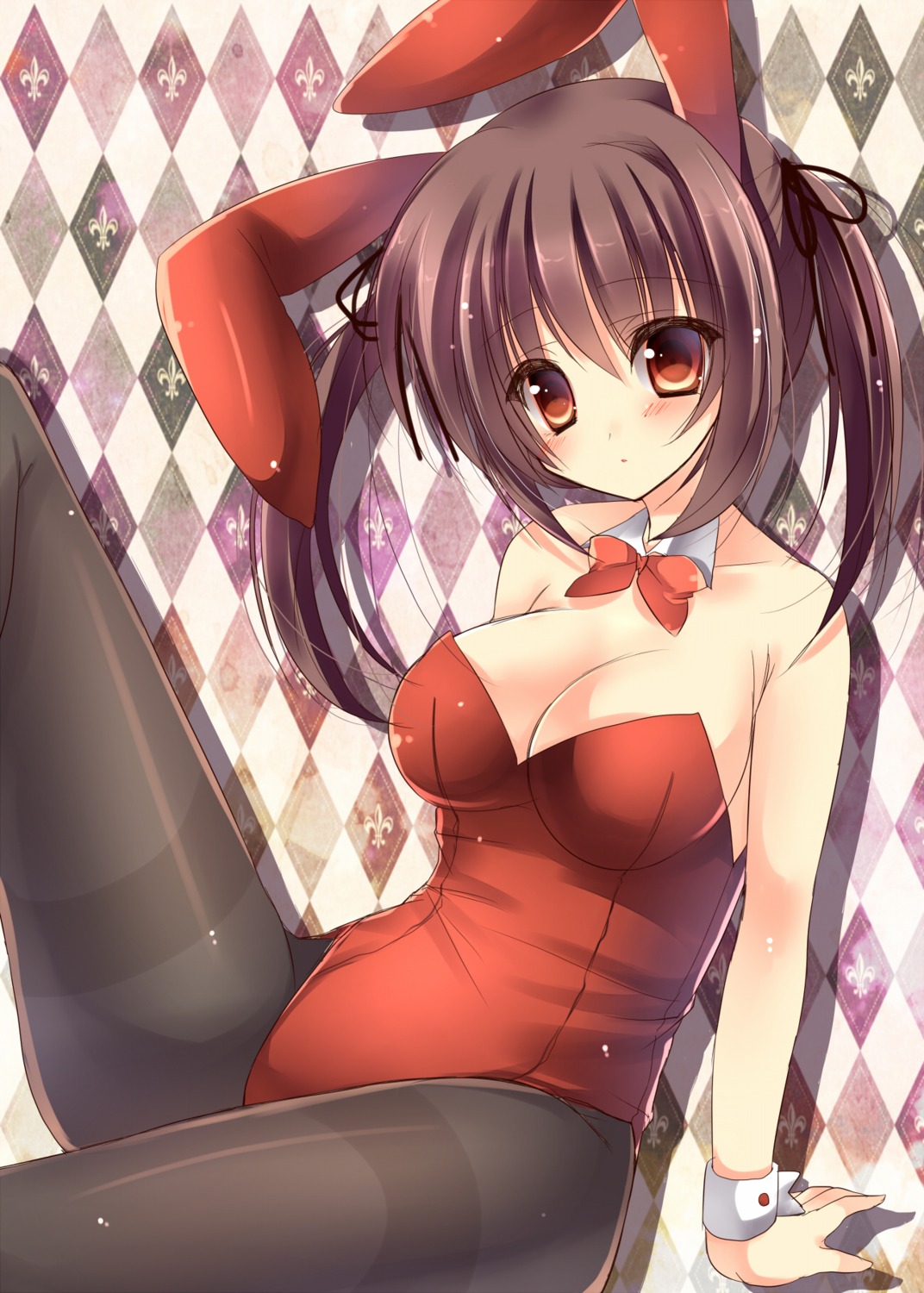 amane_ruri animal_ears bunny_ears bunny_girl cleavage pantyhose