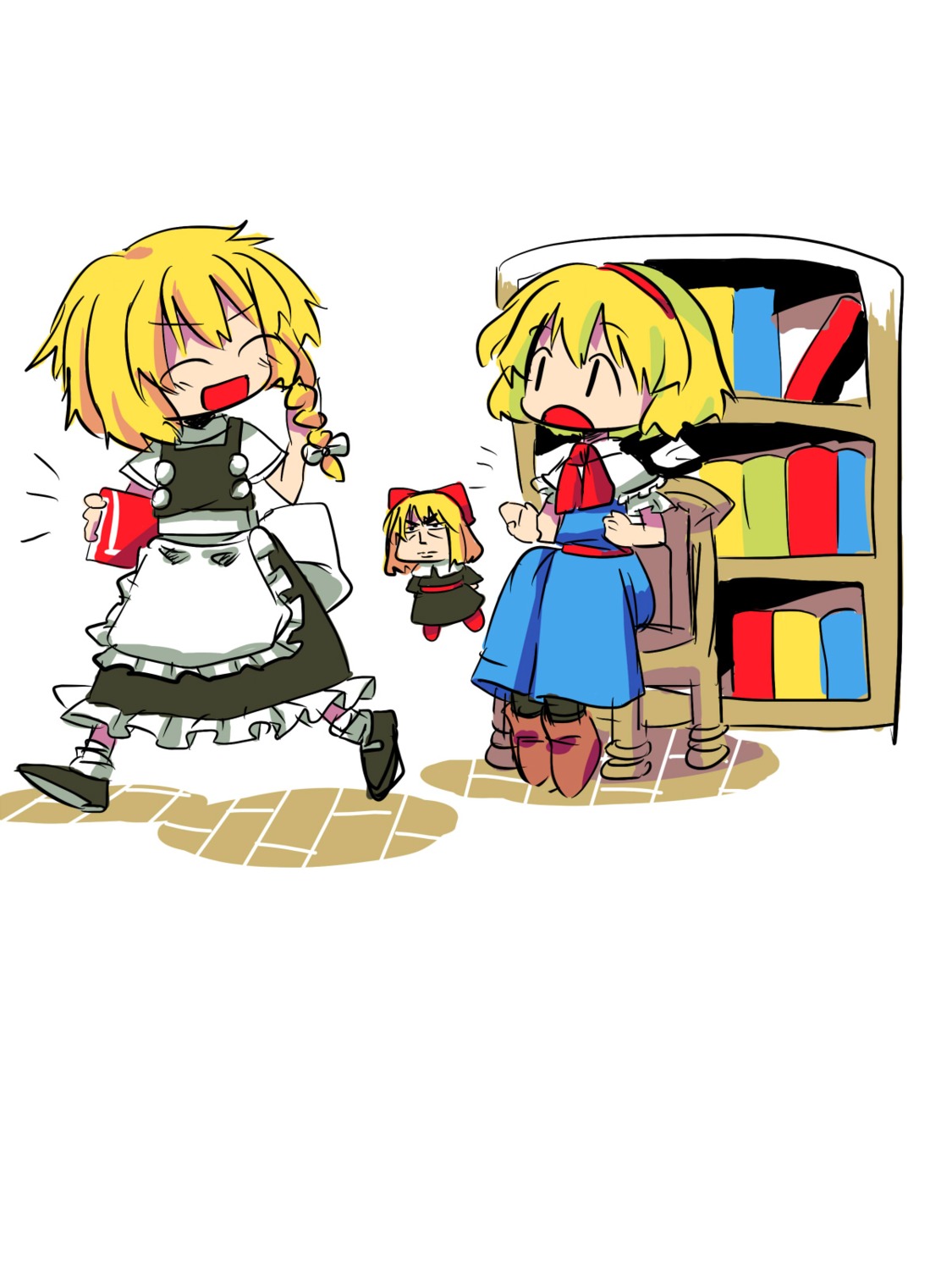 alice_margatroid kirisame_marisa pallet shanghai_doll touhou