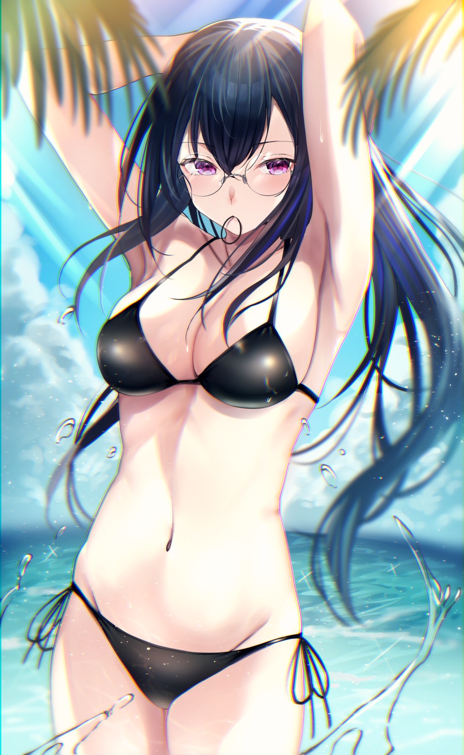 bikini ichinose_uruha kairi_(miry666) lupinus_virtual_games megane swimsuits vspo!