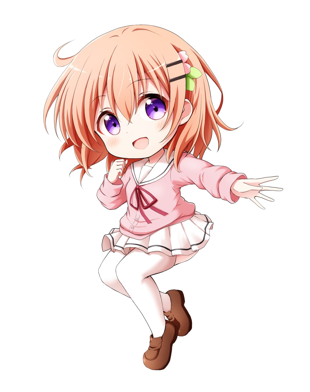 chibi gochuumon_wa_usagi_desu_ka? hoto_cocoa kuena seifuku sweater thighhighs