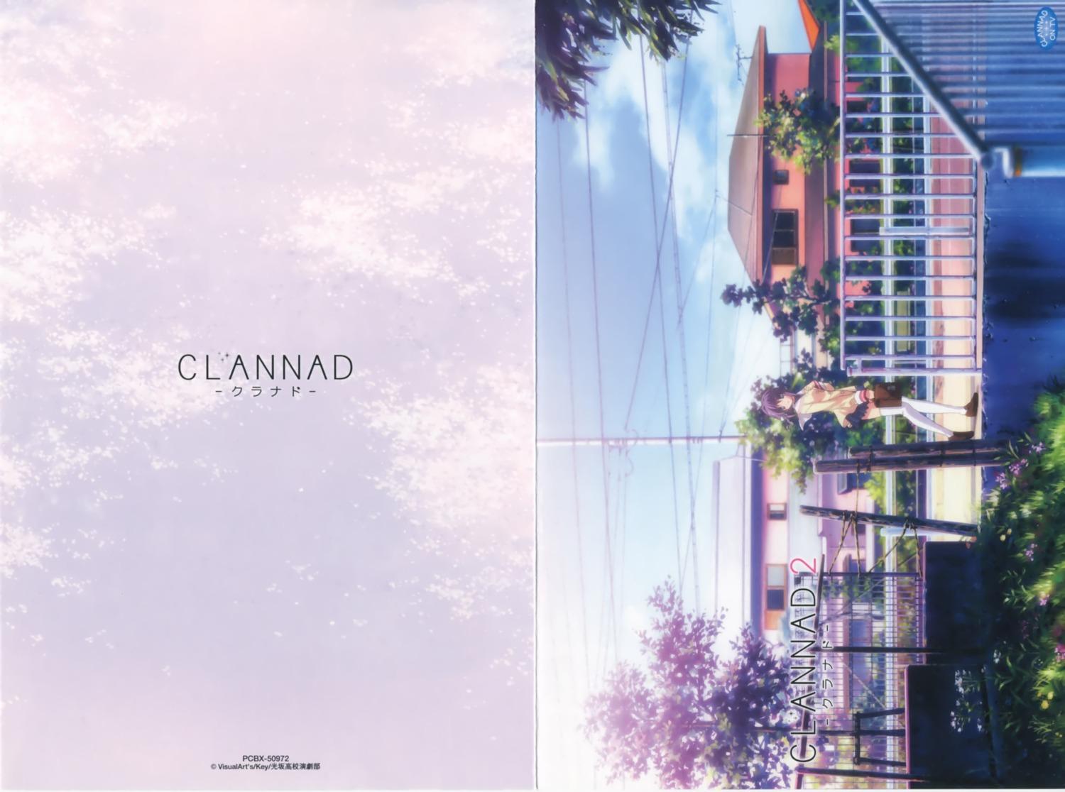 clannad disc_cover fujibayashi_ryou landscape seifuku