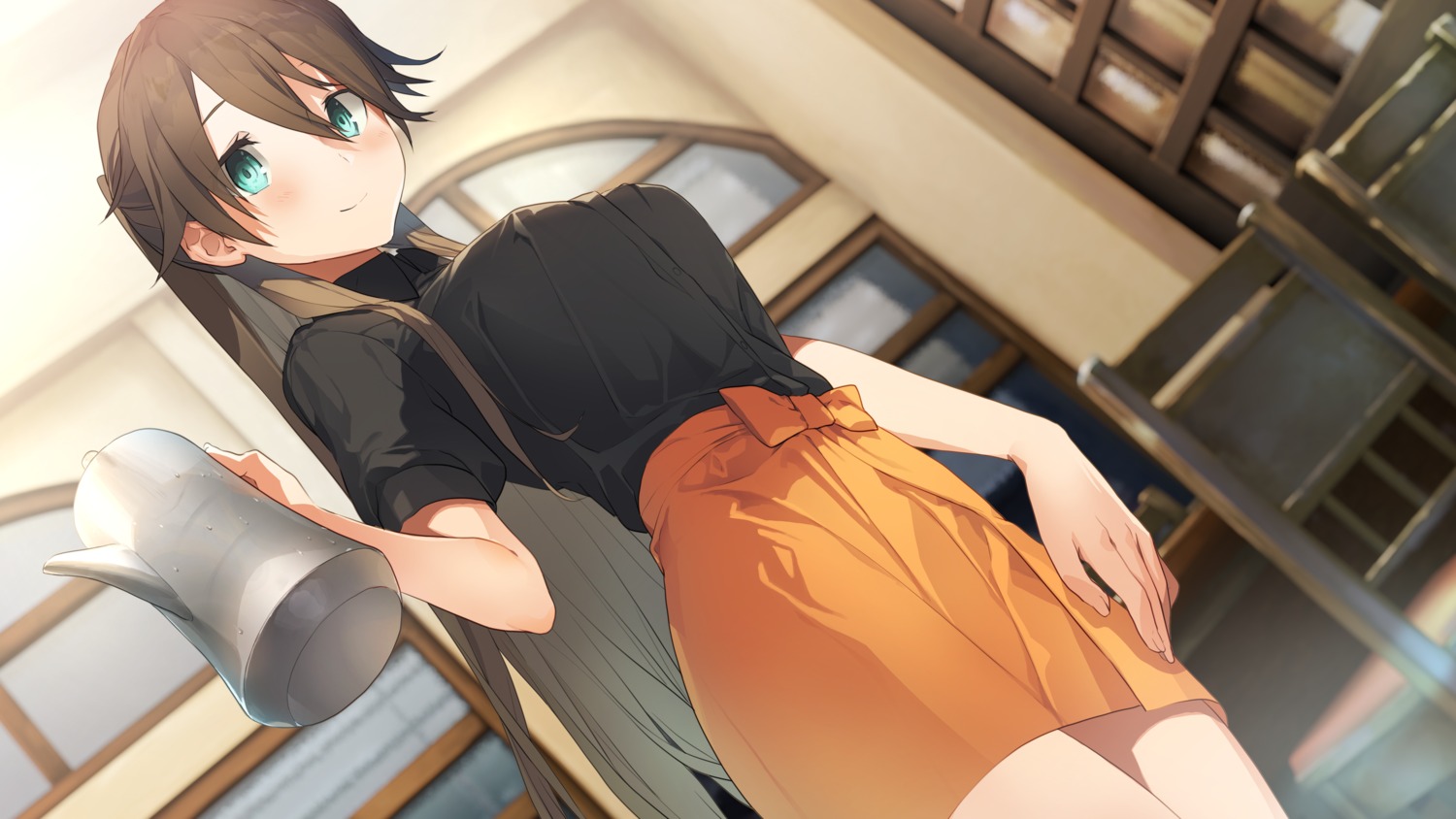 akinashi_yuu game_cg hara_ryouko heliodor ryuusei_world_actor waitress