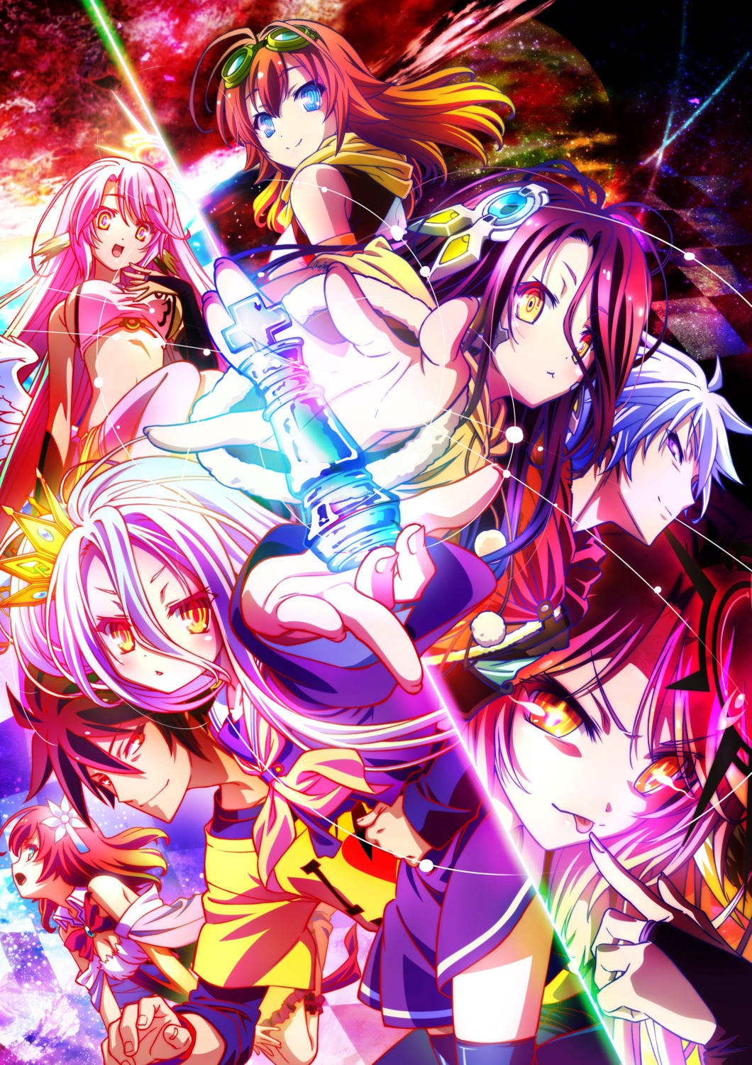 jibril_(no_game_no_life) jpeg_artifacts no_game_no_life no_game_no_life_zero schwi_(no_game_no_life) shiro_(no_game_no_life) sora_(no_game_no_life) stephanie_dora thighhighs