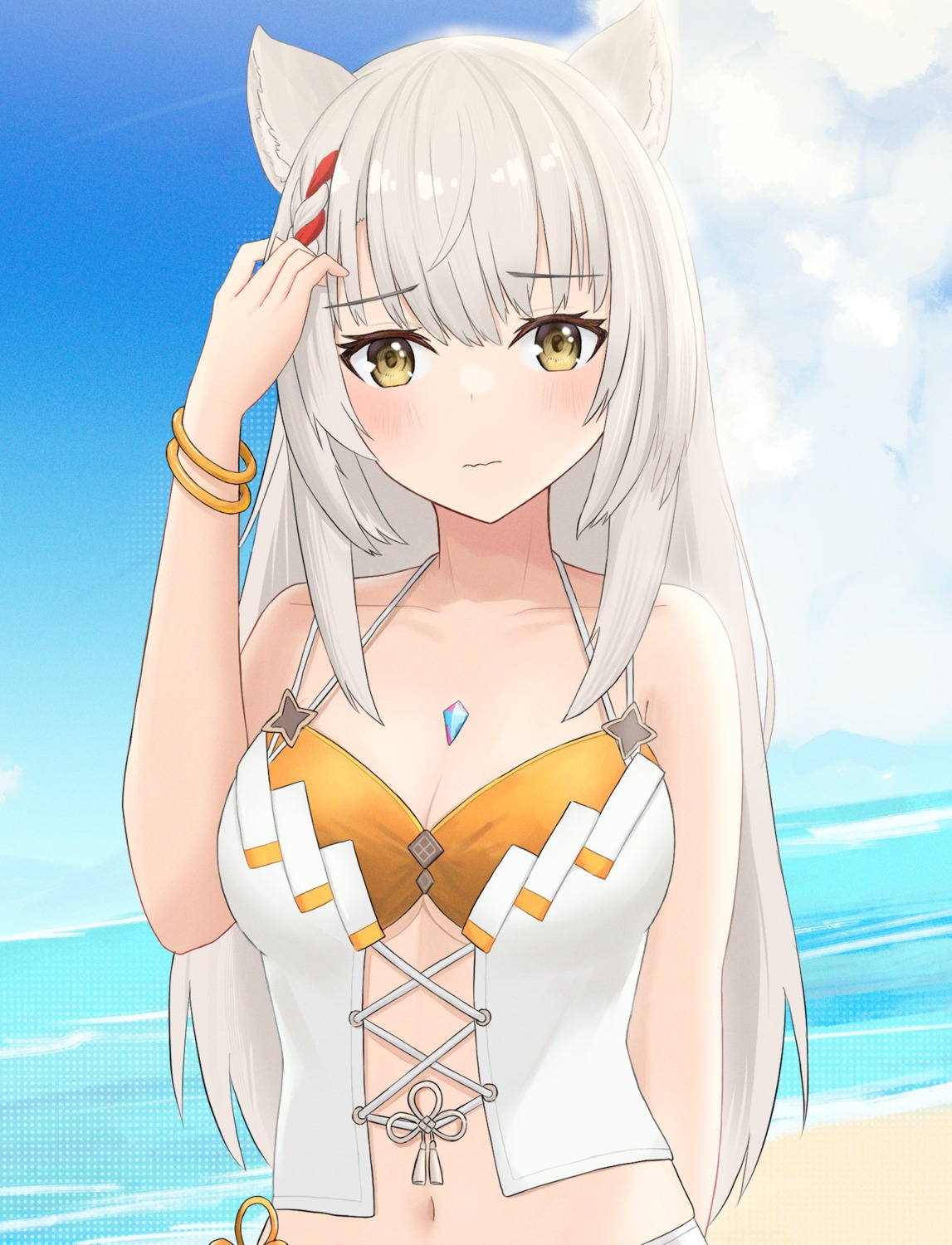 animal_ears cleavage mio_(xenoblade_3) swimsuits tagme xenoblade xenoblade_chronicles_3