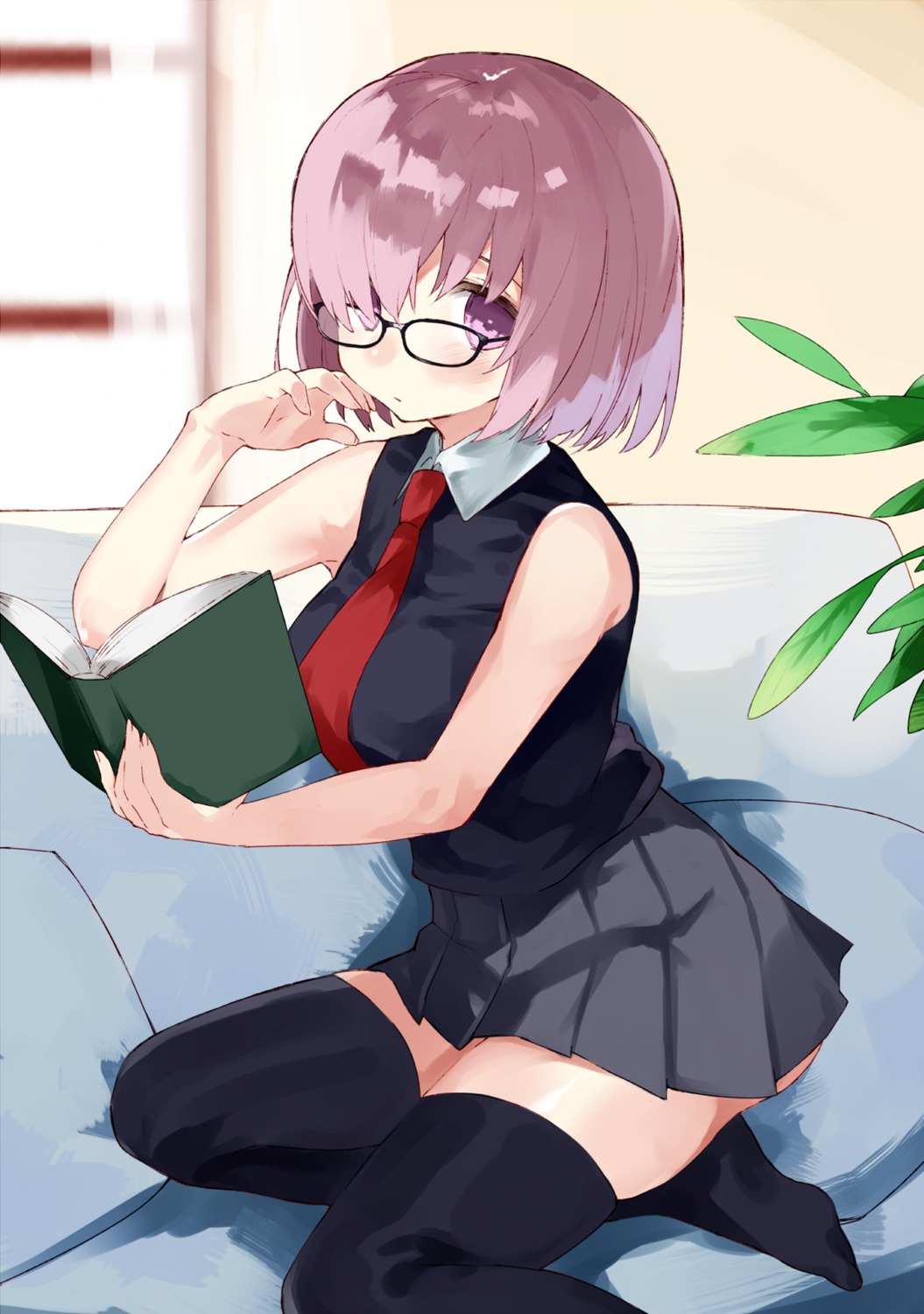 fate/grand_order hasegawa mash_kyrielight megane thighhighs