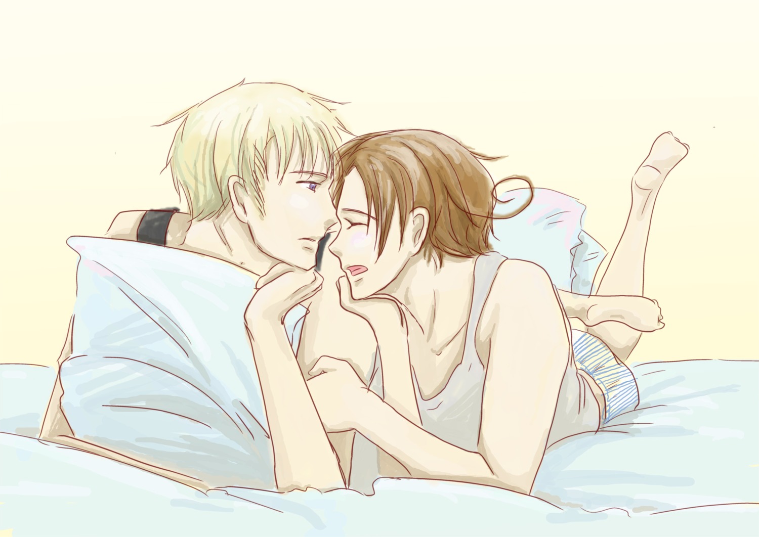 germany hetalia_axis_powers male north_italy tagme yaoi