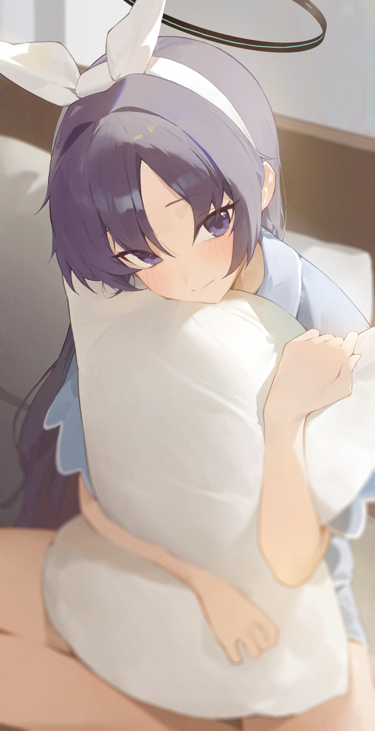 blue_archive halo hayase_yuuka kji_(rozo) pajama