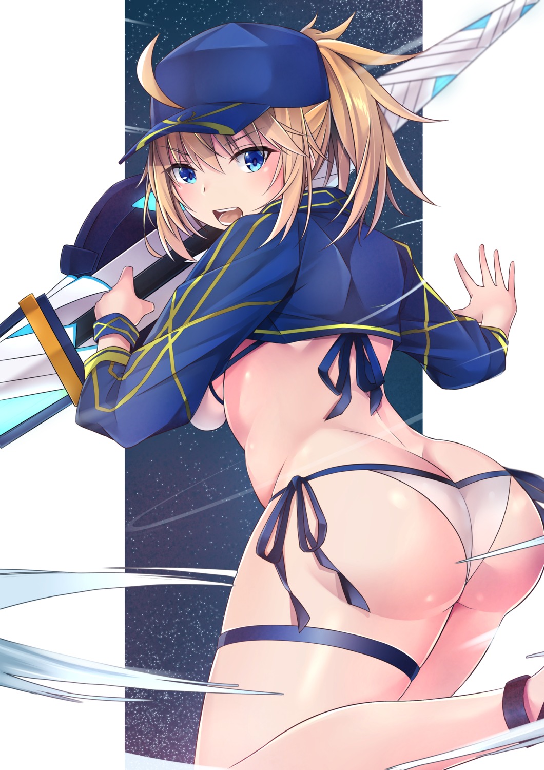 ass bikini fate/grand_order garter heroine_xx swimsuits tagme weapon