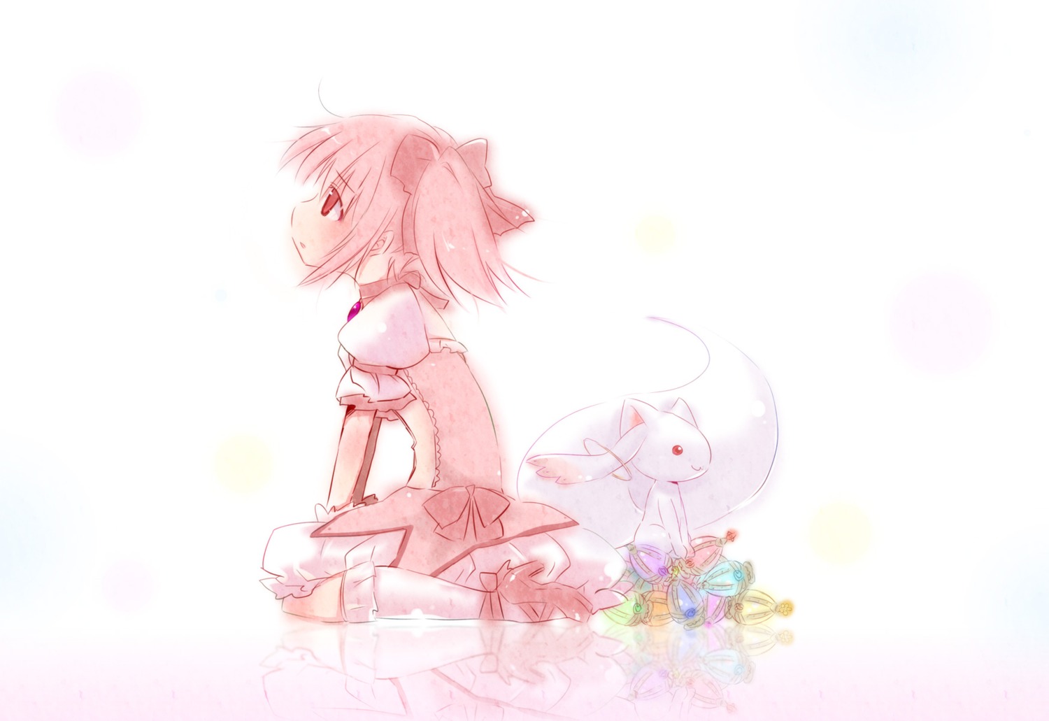 awakyu kaname_madoka kyubey mahou_shoujo_madoka_magica