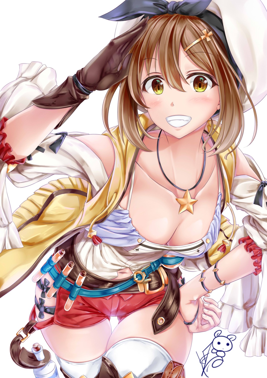 atelier atelier_ryza ayakase_hotaru cleavage reisalin_stout thighhighs