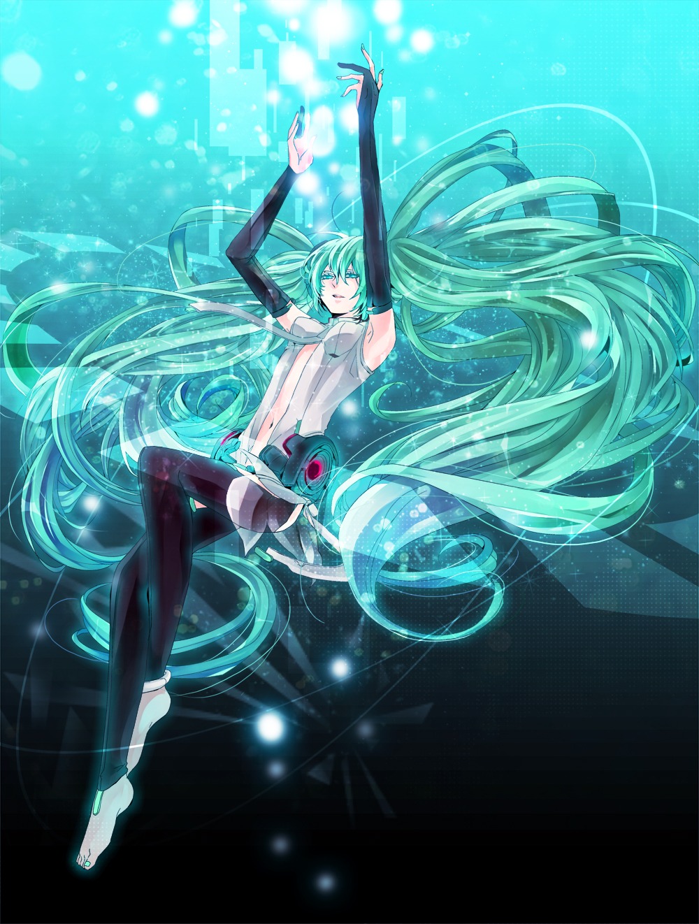 hatsune_miku ichi_kotoko miku_append thighhighs vocaloid vocaloid_append