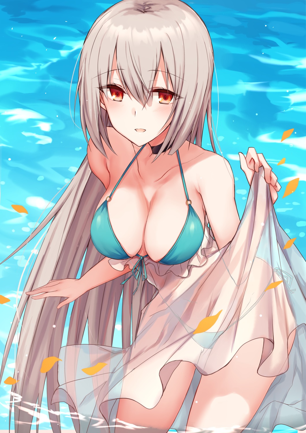 bikini kinona see_through skirt_lift swimsuits