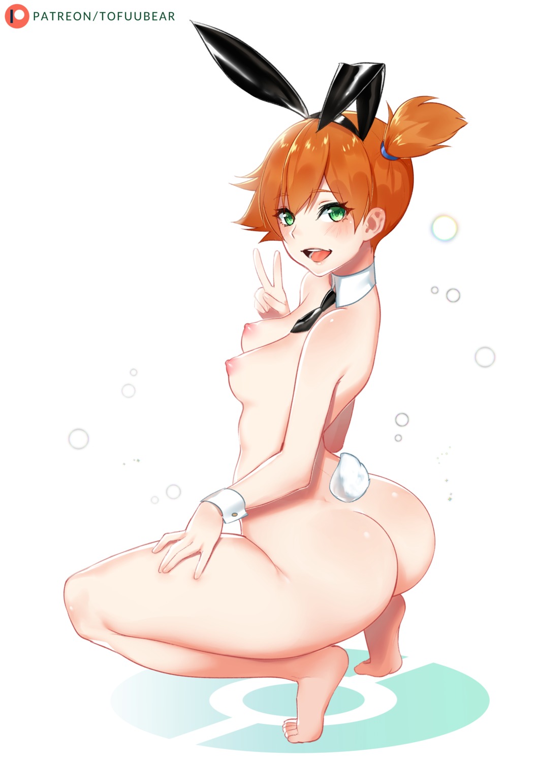 animal_ears ass bunny_ears kasumi_(pokemon) naked nipples pokemon pokemon_frlg pokemon_rgby tail tofuubear