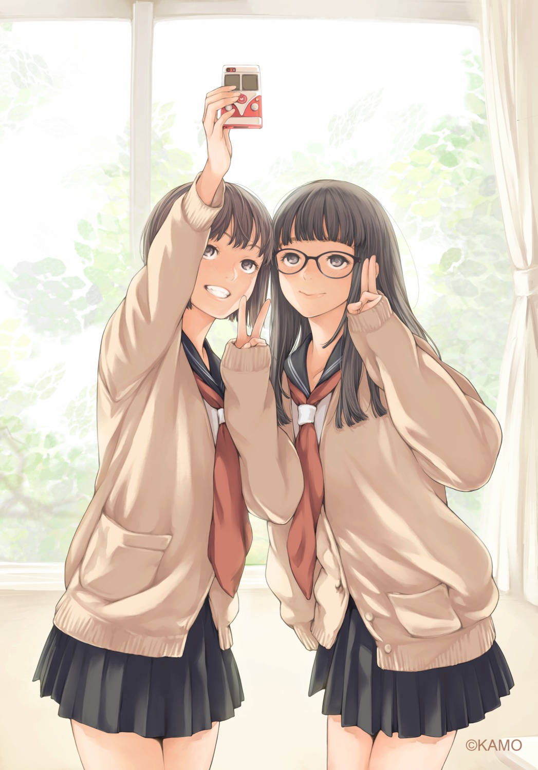 kamo megane seifuku sweater