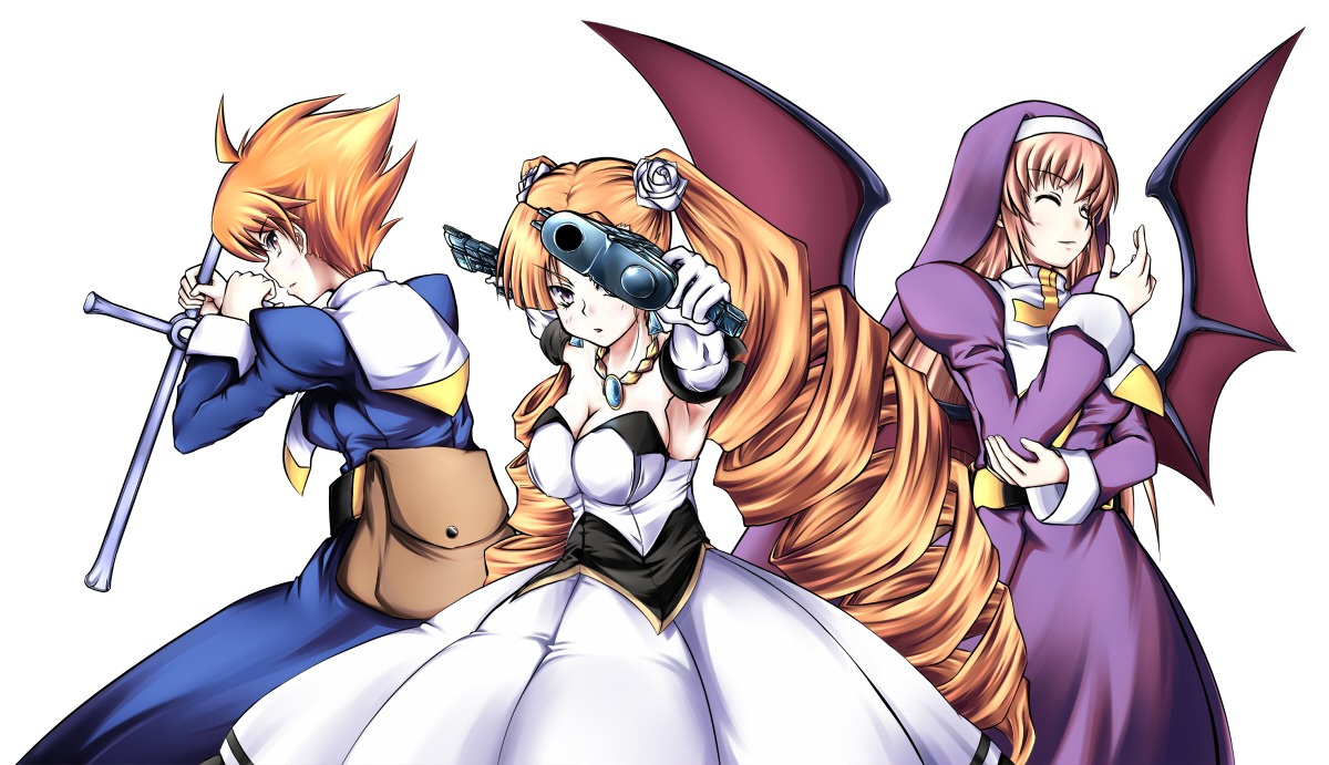 arcana_heart clarice_di_lanza cleavage elsa_la_conti gun nun petra_johanna_lagerkvist truth_and_fate wings